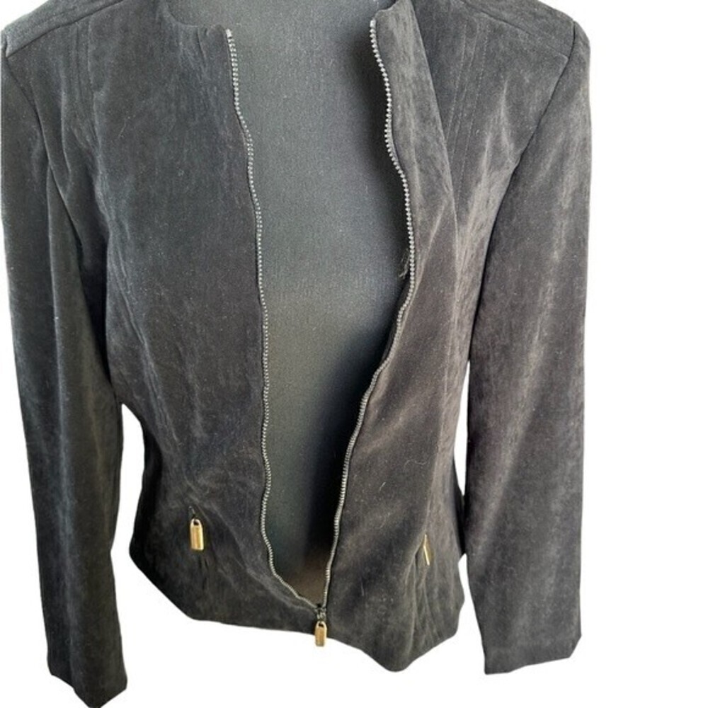 Jessica Howard Black Suede Jacket. Size 12. Beautiful Jacket - Picture 3 of 7